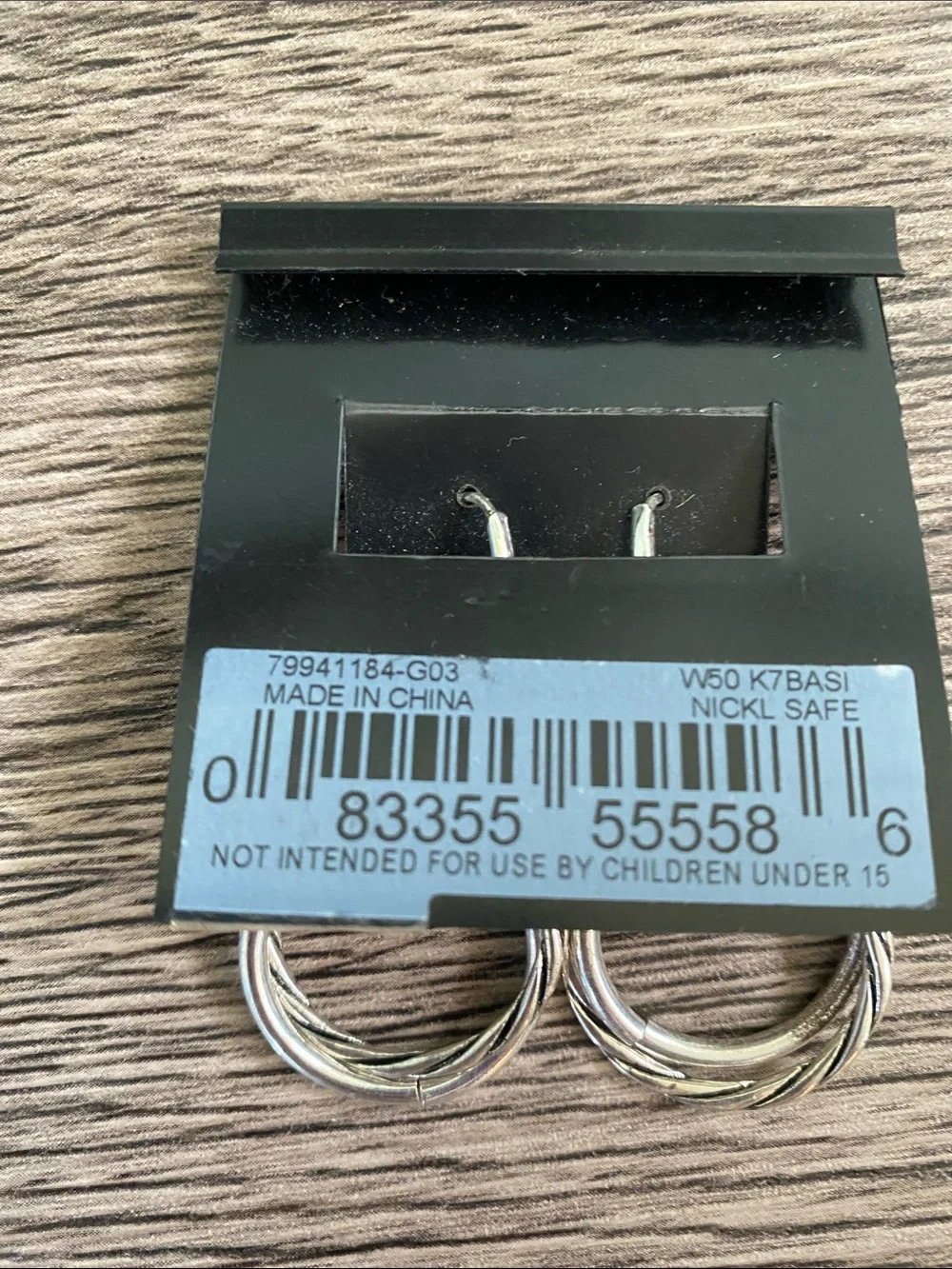Napier Silver Multi-Hoop Drop Earrings with Accent Bead Detail NWT